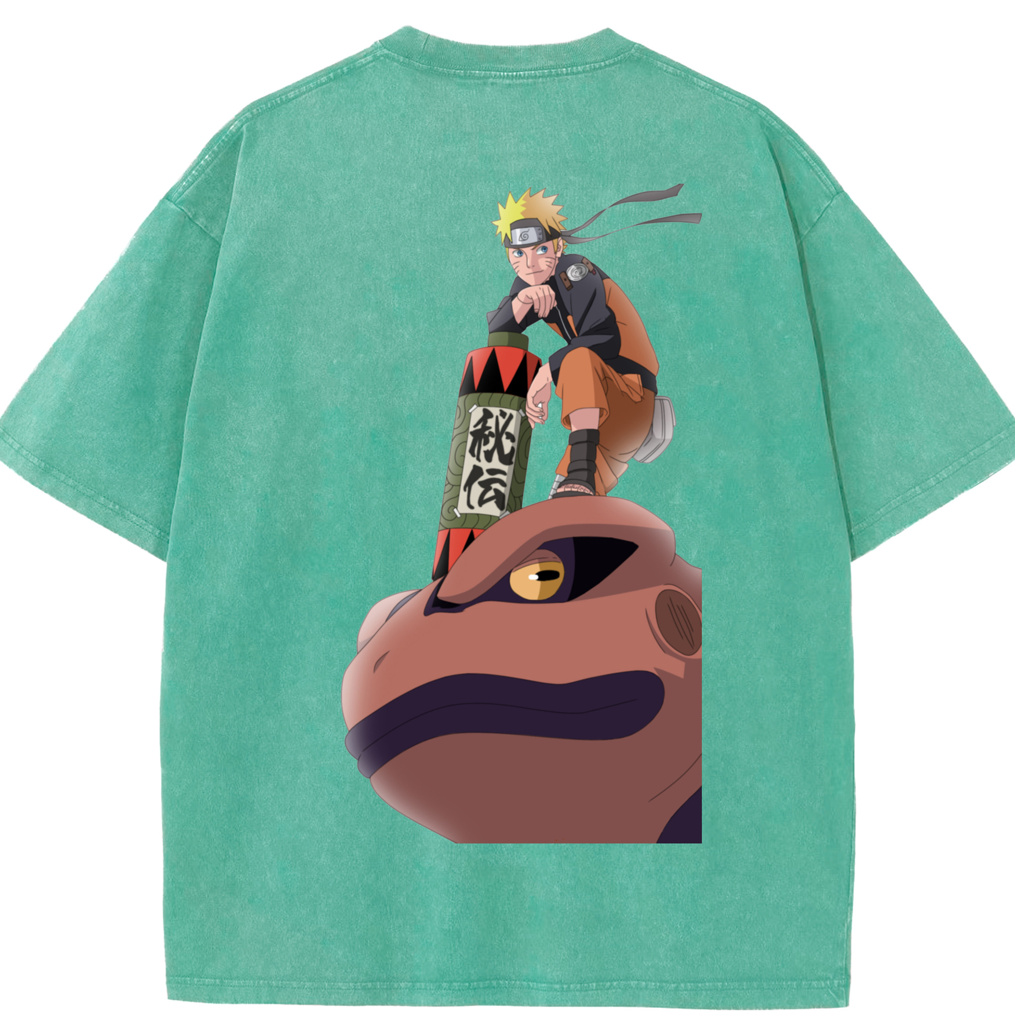 （画像用） NARUTO -ナルト- うずまき ナルト Uzumaki Naruto 綿100% ヴィンテージ風 半袖Tシャツ（背面プリント）